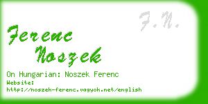 ferenc noszek business card